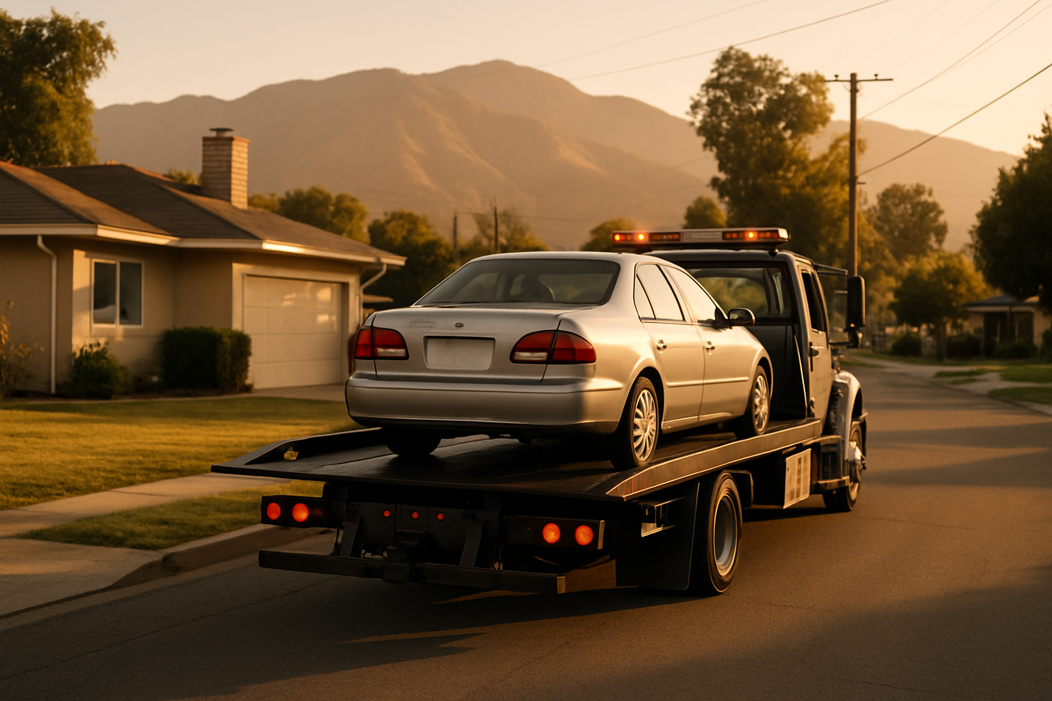 Vehicle donation moment in San Bernardino